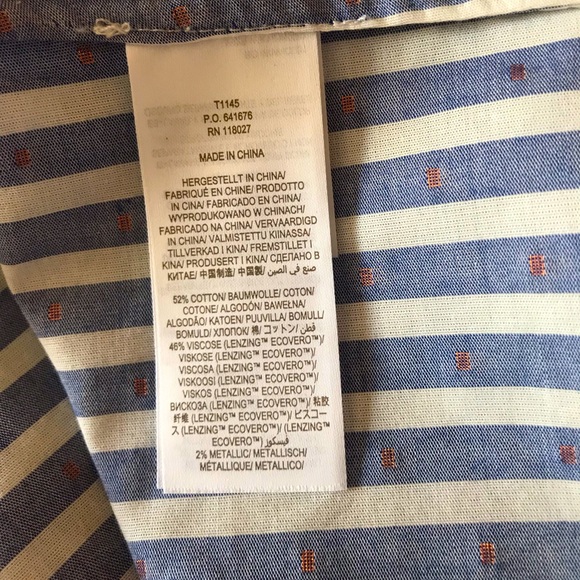 BODEN Embroidered Relaxed Metallic Striped Shirt - Picture 14 of 14